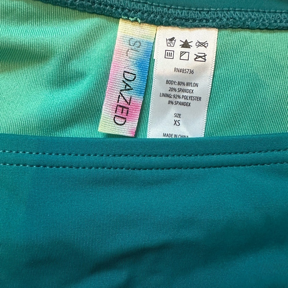 NWT Sundazed Jaded Green Bra-Sized Wrap Bikini Swim Top and Bottom Set 32C & XS - Picture 6 of 7